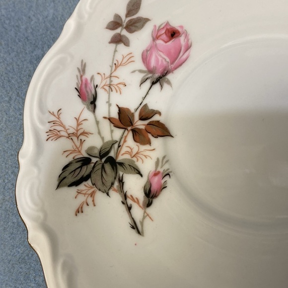 Pink Rose Mitterteich Bavaria Germany Footed Coffee Cup and Saucer - Picture 12 of 15